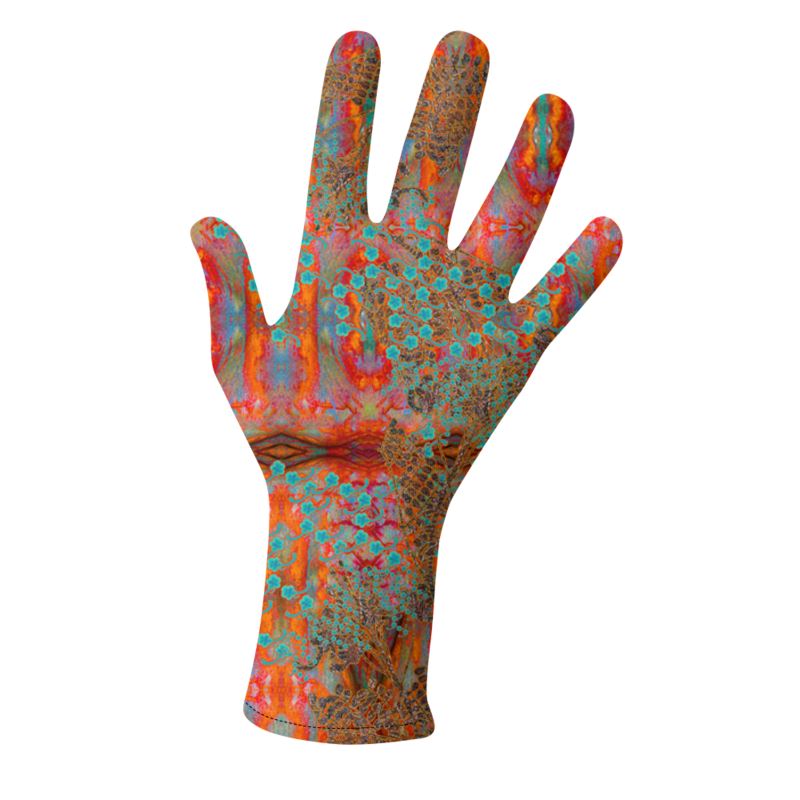 Lycra Gloves 2 Pair (Unisex)(WindSong Flower) RJSTH@Fabric#12 RJSTHS2023 RJS