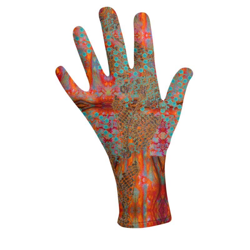 Lycra Gloves (Unisex)(WindSong Flower) RJSTH@Fabric#12 RJSTHS2023 RJS