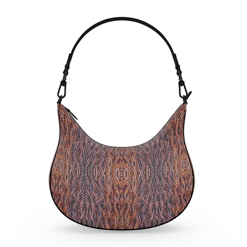 Leather Curve Hobo Bag (Grail Hearth Core Copper Fabric) RJSTHw2023 RJS