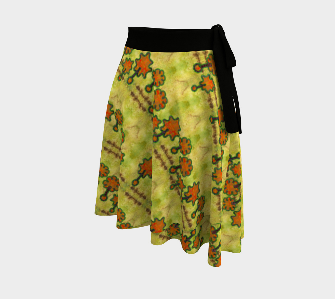 Wrap Skirt (Her/Muliebris)(Grail Night Flower Orange Logo) RJSTH@Fabric#2 RJSTHW2024 RJS