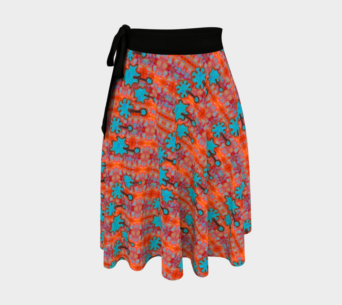 Wrap Skirt (Her/They)(Grail Night Flower Blue Logo) RJSTH@Fabric#12 RJSTHW2024 RJS