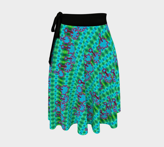 Wrap Skirt (Her/Muliebris)(Grail Night Flower Blue Logo) RJSTH@Fabric#11 RJSTHW2024 RJS