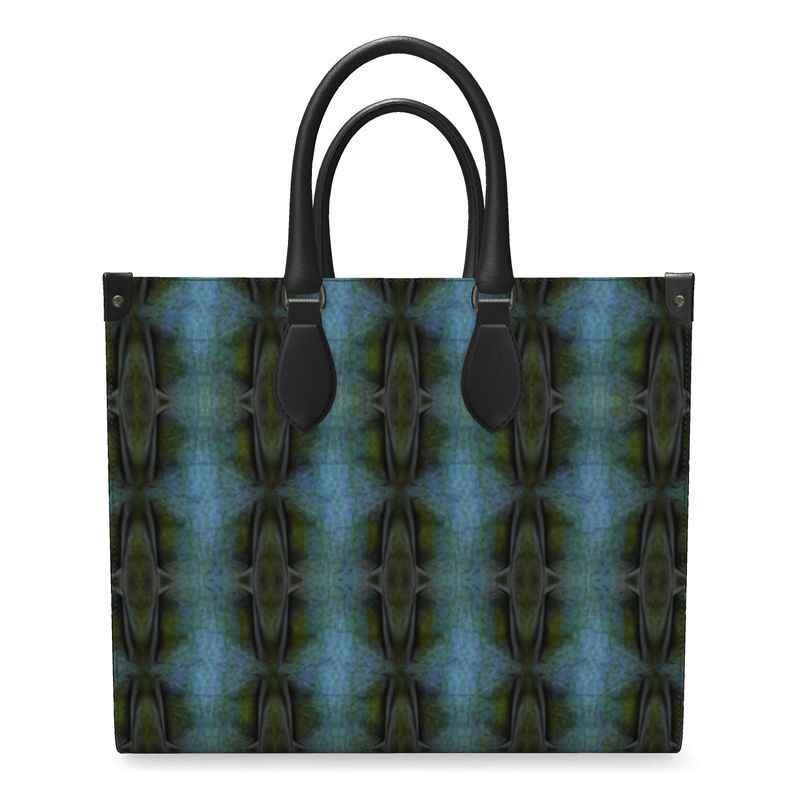 Leather Shoppers Bag (Tree Link Stripe) RJSTH@Fabric#8 RJSTHs2021 RJS