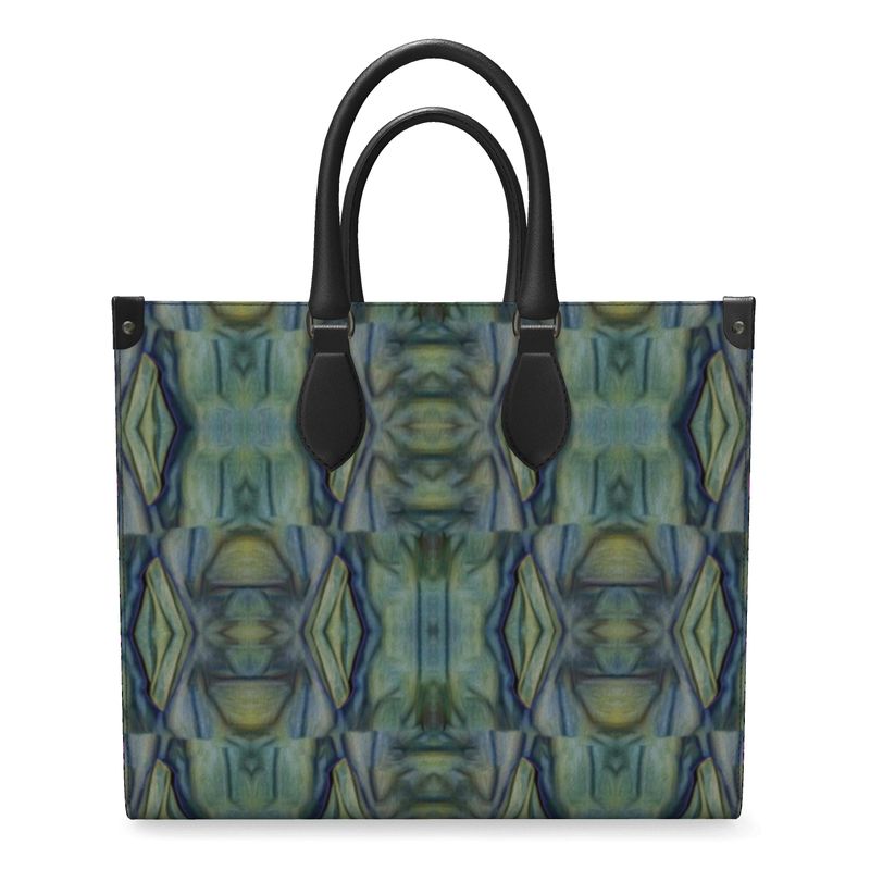 Leather Shoppers Bag (Tree Link Stripe) RJSTH@Fabric#9 RJSTHs2021 RJS