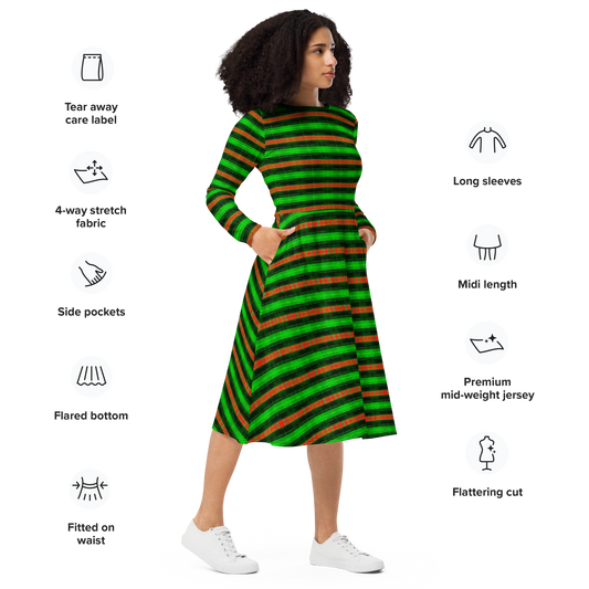 Robe midi à manches longues (Elle/Ils)(Rind#2 Rind Link) RJSTH@Fabric#2 RJTHS2022 RJS