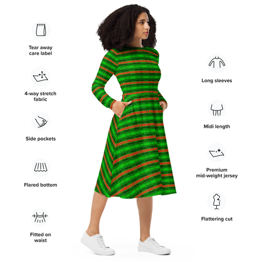 Long Sleeve Midi Dress (Her/Muliebris)(Rind#3 Rind Link) RJSTH@Fabric#3 RJTHS2022 RJS