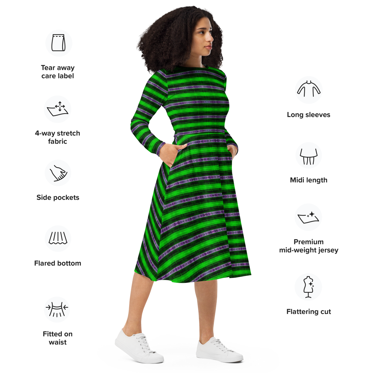 Long Sleeve Midi Dress (Her/Muliebris)(Rind#4 Rind Link) RJSTH@Fabric#4 RJTHS2022 RJS