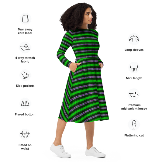 Long Sleeve Midi Dress (Her/Muliebris)(Rind#4 Rind Link) RJSTH@Fabric#4 RJTHS2022 RJS