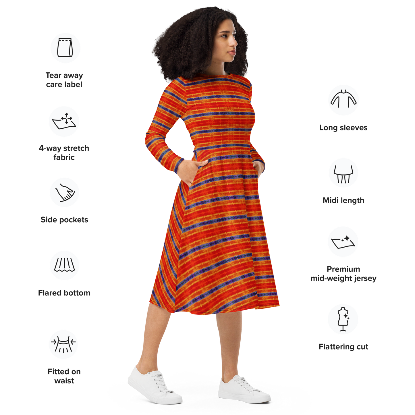 Robe midi à manches longues (Elle/Ils) (Rind#6 Rind Link Flip) RJSTH@Fabric#6 RJTHS2022 RJS