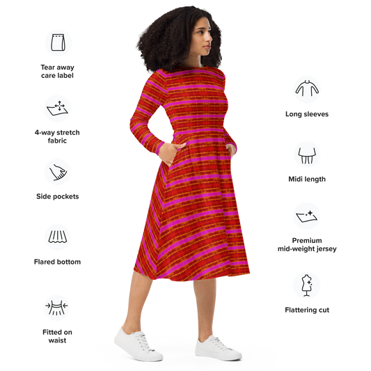 Robe midi à manches longues (Elle/Ils) (Rind#7 Rind Link Flip) RJSTH@Fabric#7 RJTHS2022 RJS