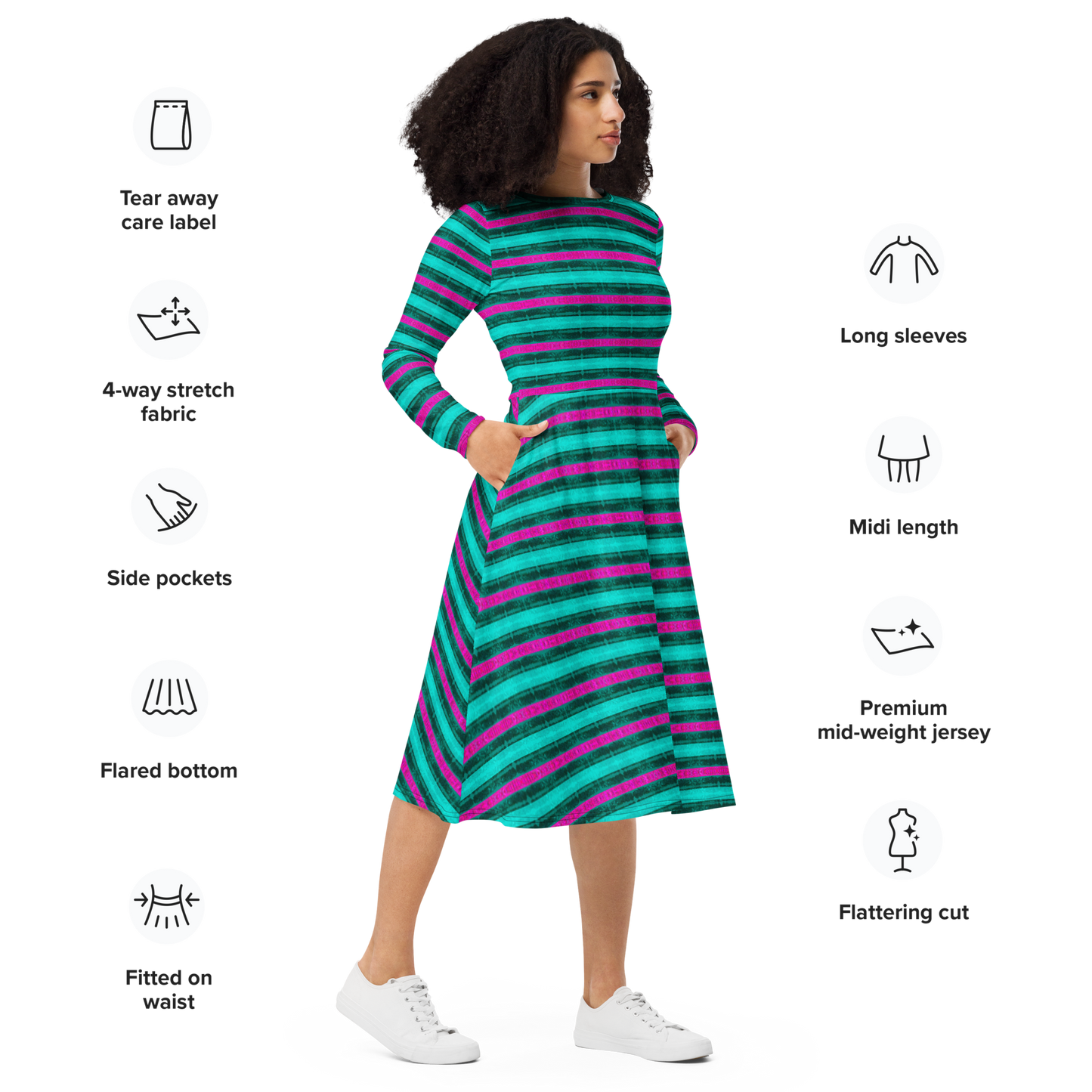 Robe midi à manches longues (Elle/Ils)(Rind#8 Rind Link) RJSTH@Fabric#8 RJTHS2022 RJS