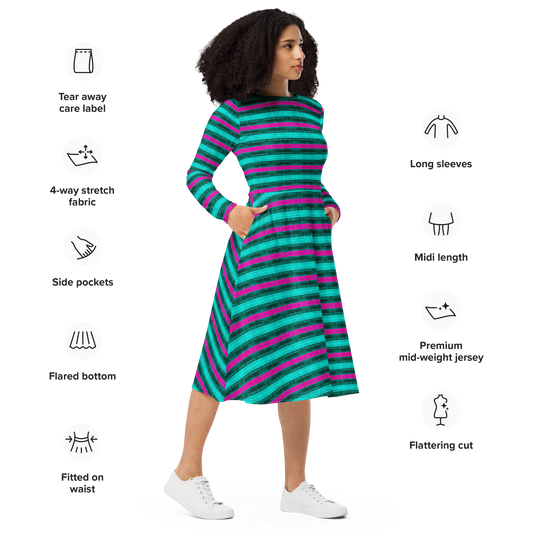 Robe midi à manches longues (Elle/Ils)(Rind#8 Rind Link) RJSTH@Fabric#8 RJTHS2022 RJS