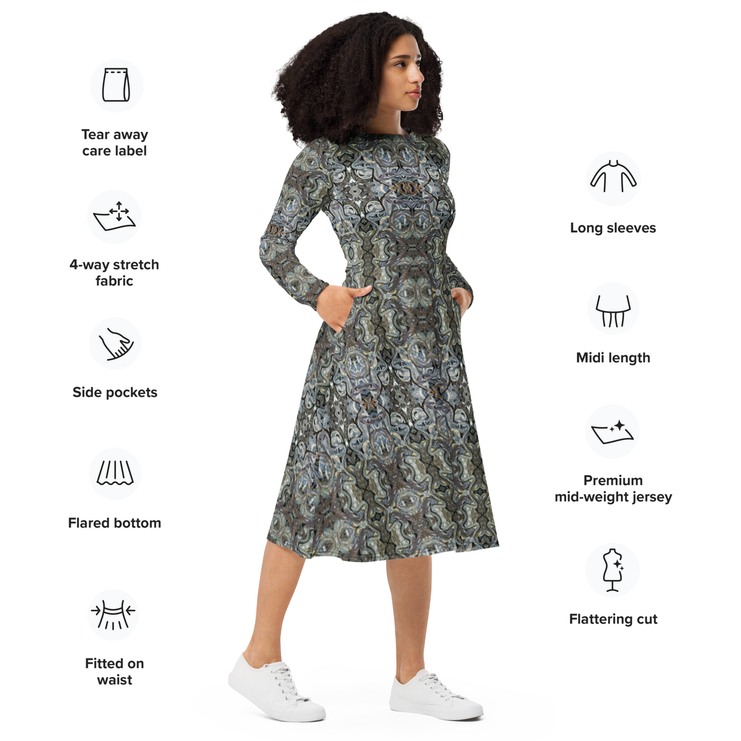 Long Sleeve Midi Dress (Her/They)(Grail Night Hoard Virtus 8.2) RJSTHS2022 RJS