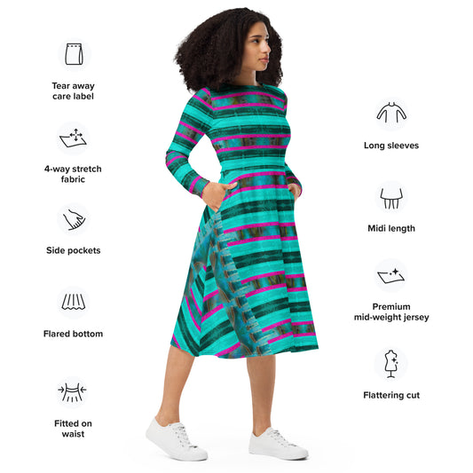 Long Sleeve Midi Dress (Her/They)(Rind#8 Rind Link) RJSTH@Fabric#8 RJSTHS2022 RJS