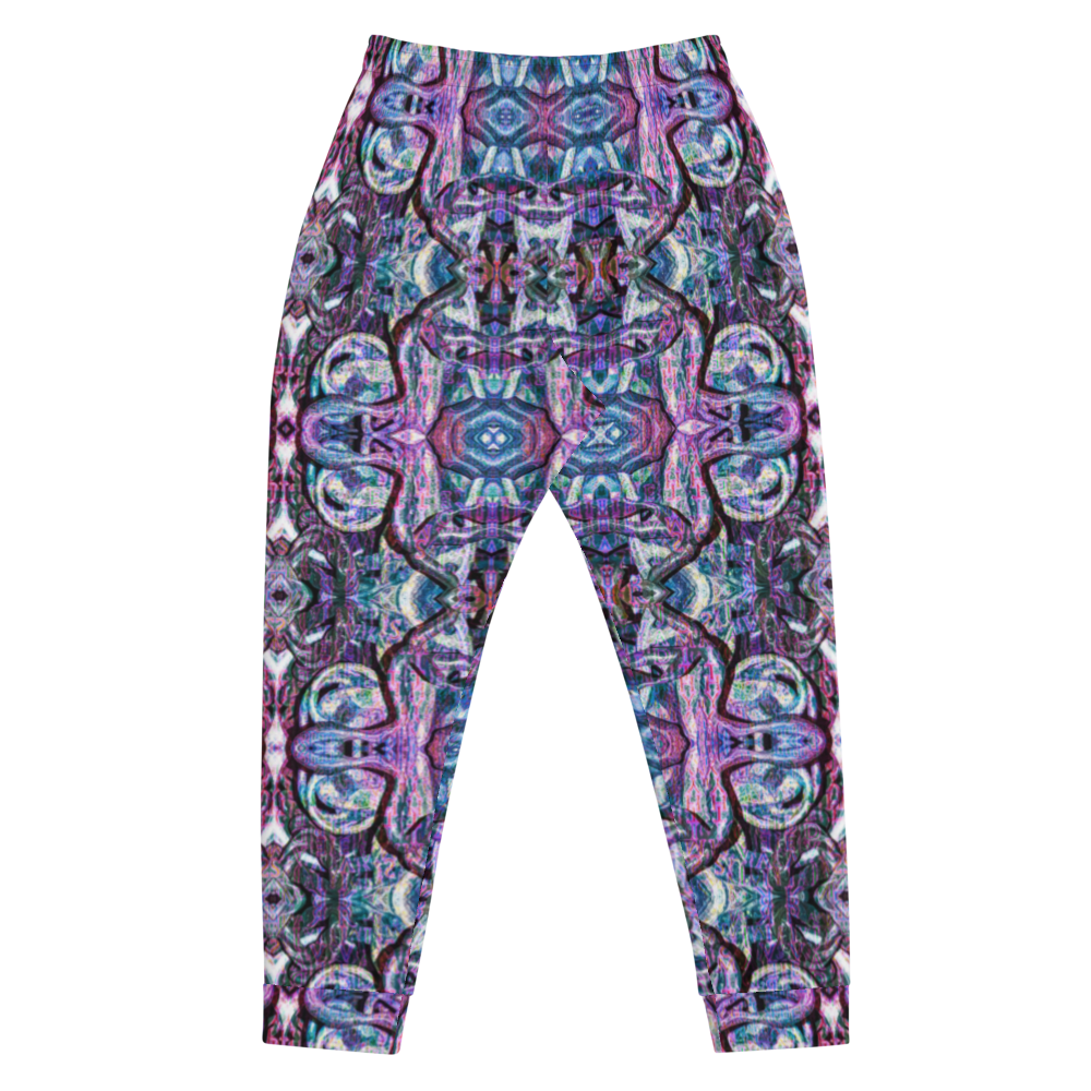 Hand Made, Print on Demand, Apparel & Accessories > Clothing > Activewear, Joggers, Sweatpants, River Jade Smithy, RJS, Travis Huffaker, RJSTH, 70% polyester, 27% cotton, 3% elastane, Slim fit, Cuffed legs, pockets, Elastic waistband, drawstring, Pure Candy Logo Collection Purple, GNHV8.2.1, Purple, jeweled, smith, art, back