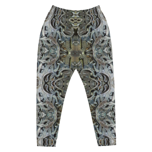 Hand Made, Print on Demand, Apparel & Accessories > Clothing > Activewear, Joggers, Sweatpants, River Jade Smithy, RJS, Travis Huffaker, RJSTH, 70% polyester, 27% cotton, 3% elastane, Slim fit, Cuffed leg, pockets, Elastic waistband, drawstring, Grail Night Hoard, GNHV8.6, smithed, jeweled, copper, patina, silver, gray
