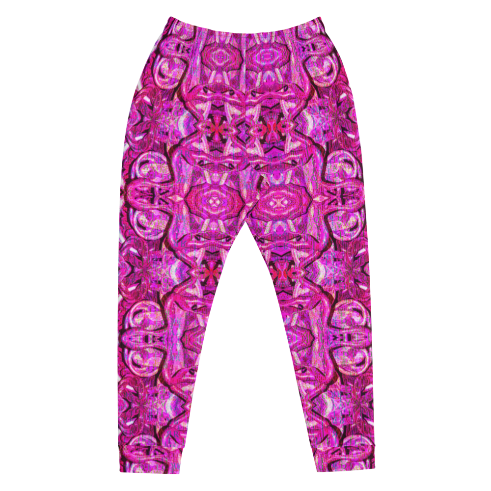 Hand Made, Print on Demand, Apparel & Accessories > Clothing > Activewear, Joggers, Sweatpants, River Jade Smithy, RJS, Travis Huffaker, RJSTH, 70% polyester, 27% cotton, 3% elastane, Slim fit, Cuffed legs, pockets, Elastic waistband, drawstring, Pure Candy Collection Pink, GNHV8.2.1, jewelled, pink, lilac, plum, grail proof, front