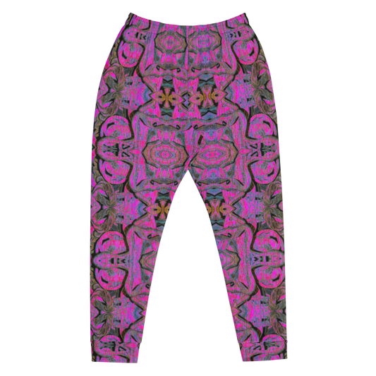 Hand Made, Print on Demand, Apparel & Accessories > Clothing > Activewear, Joggers, Sweatpants, River Jade Smithy, RJS, Travis Huffaker, RJSTH, 70% polyester, 27% cotton, 3% elastane, Slim fit, Cuffed legs, pockets, Elastic waistband, drawstring, Pure Candy Logo Pink, GNHV8.2.1, purple, pink, red, jeweled, hammered, copper, grail proof, front