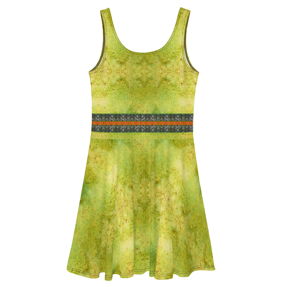 Fitted Skater Dress (Her/They)(Tree Link Stripe) RJSTH@Fabric#2 RJSTHS2021 RJS