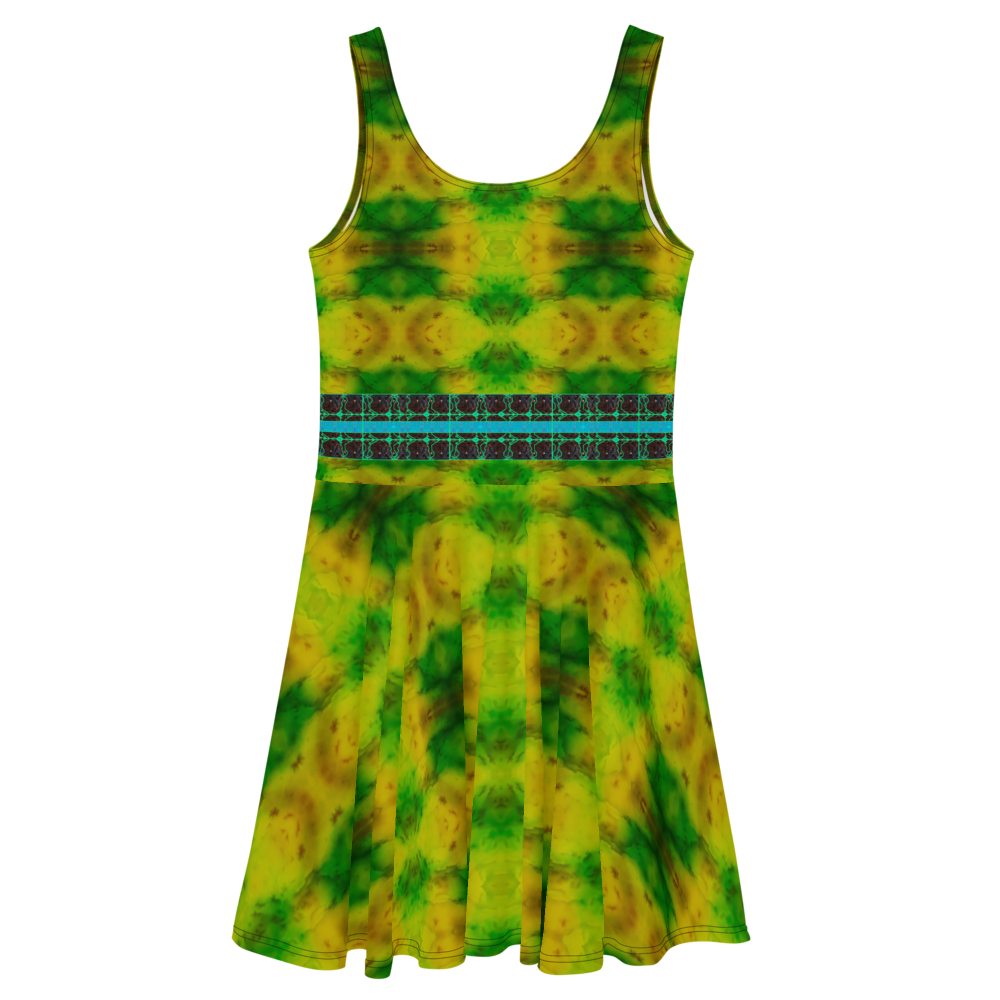 Fitted Skater Dress (Her/They)(Tree Link Stripe) RJSTH@Fabric#10 RJSTHS2021 RJS