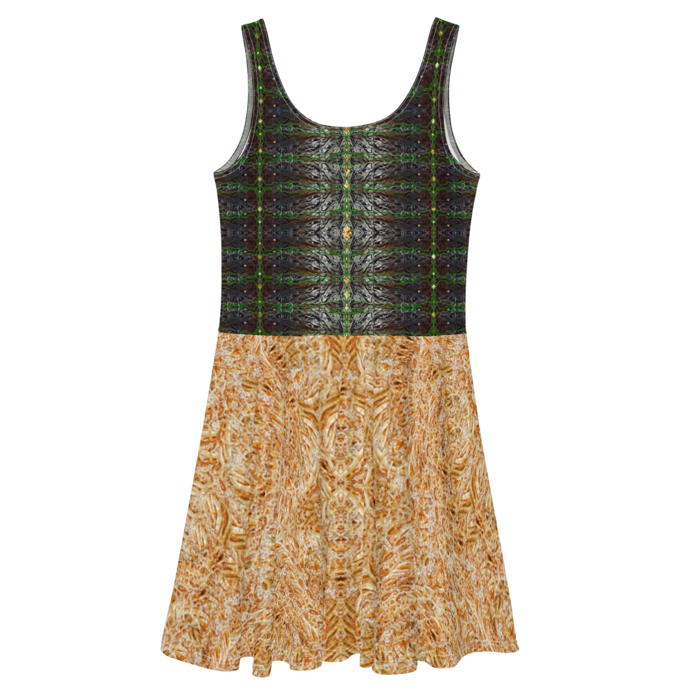 Fitted Skater Dress (Her/They)(Rind#2 Tree Link Ouroboros Smith Fabric) RJSTHW2021 RJS