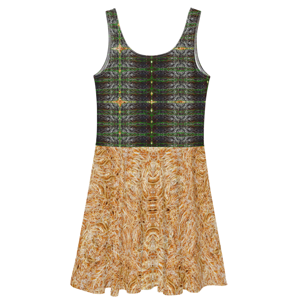 Fitted Skater Dress (Her/They)(Rind#4 Tree Link Ouroboros Smith Fabric) RJSTHW2021 RJS