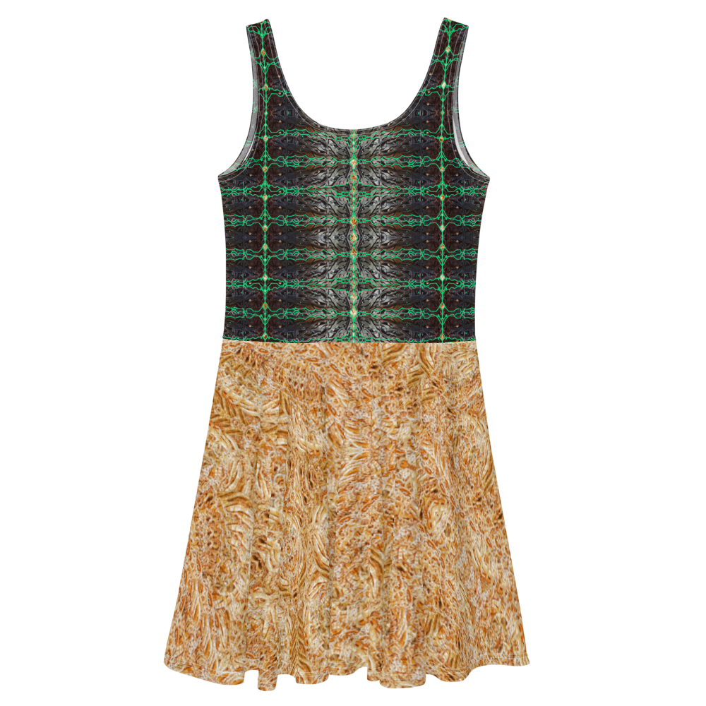 Fitted Skater Dress (Her/They)(Rind#10 Tree Link Ouroboros Smith Fabric) RJSTHW2021 RJS