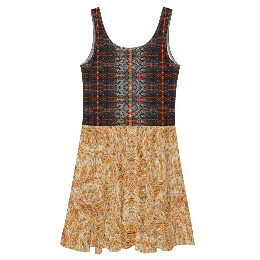 Fitted Skater Dress (Her/They)(Rind#12 Tree Link Ouroboros Smith Fabric) RJSTHW2021 RJS