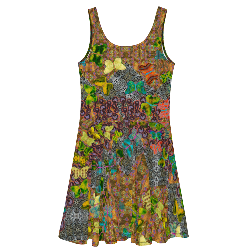 Fitted Skater Dress (Her/They)(Butterfly Glade, Shoal Solstice, GNHV8.6) RJSTH@Fabric#6 RJSTHw2021 RJS