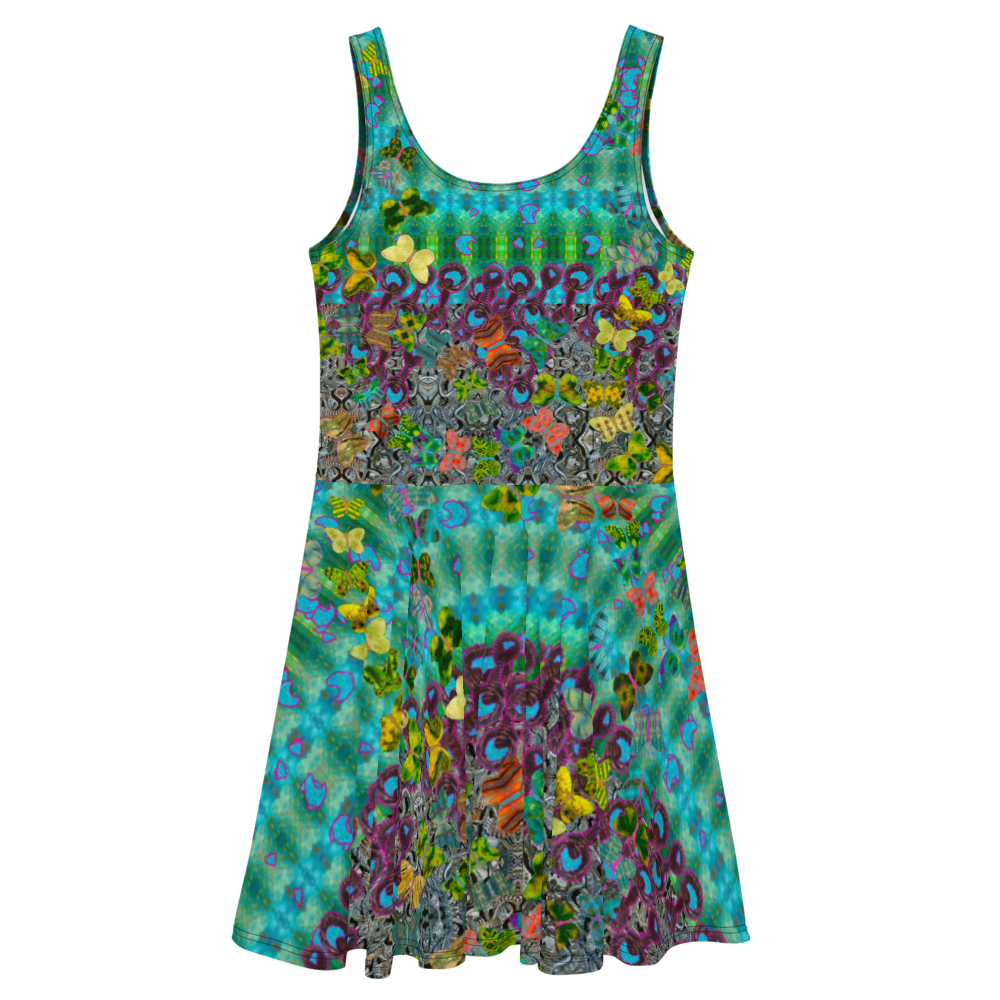 Fitted Skater Dress (Her/They)(Butterfly Glade, Shoal Solstice, GNHV8.11) RJSTH@Fabric#11 RJSTHw2021 RJS