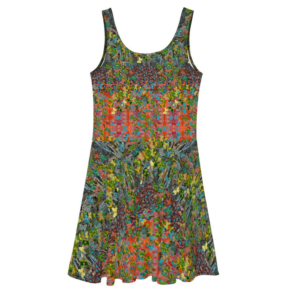 Fitted Skater Dress (Her/They)(Butterfly Glade, Shoal Solstice, GNHV8.12) RJSTH@Fabric#12 RJSTHw2021 RJS