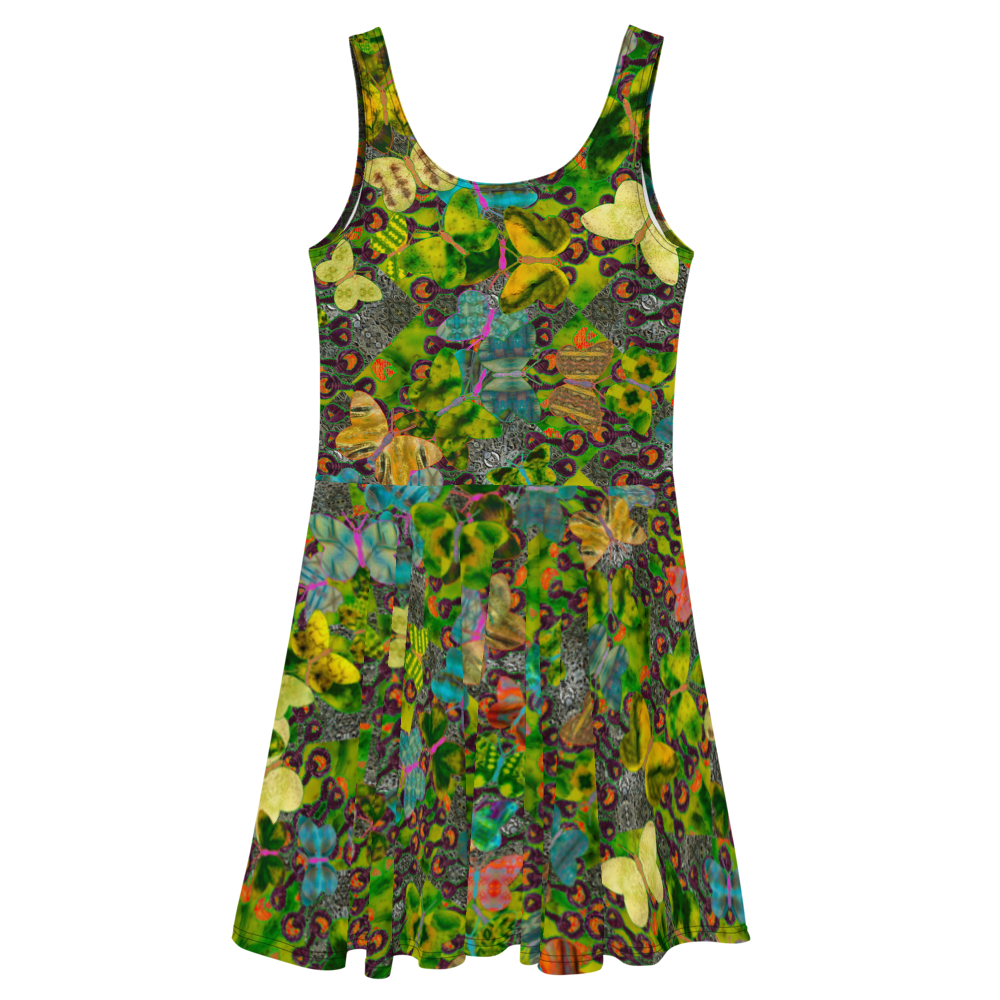 Fitted Skater Dress (Her/They)(Butterfly Glade, Shoal Solstice, GNHV8.3) RJSTH@Fabric#3 RJSTHw2021 RJS