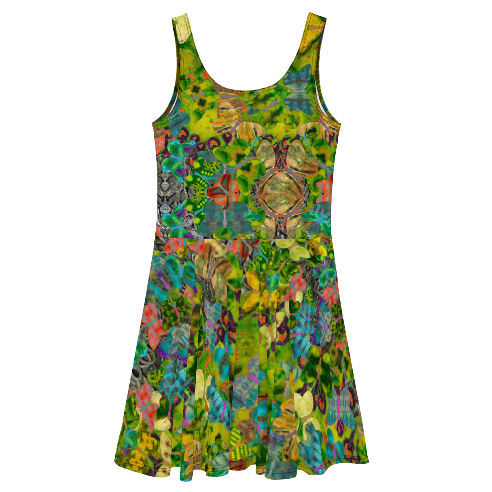 Fitted Skater Dress (Her/They)(Butterfly Glade, Shoal Solstice, GNHV8.3) RJSTH@Fabric#3 RJSTHw2021 RJS