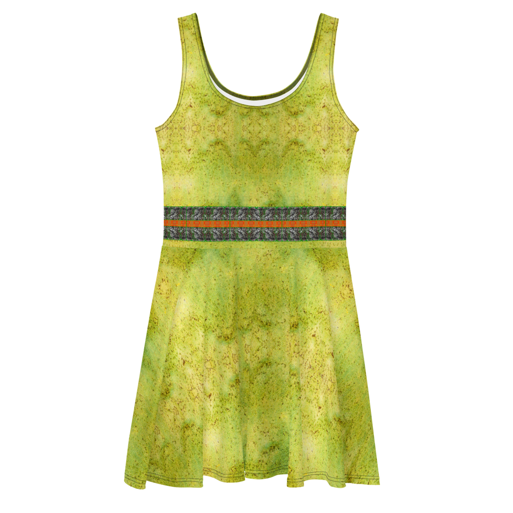 Fitted Skater Dress (Her/Muliebris)(Tree Link Stripe) RJSTH@Fabric#2 RJSTHS2021 RJS