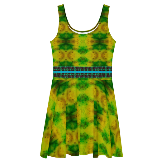 Fitted Skater Dress (Her/They)(Tree Link Stripe) RJSTH@Fabric#10 RJSTHS2021 RJS