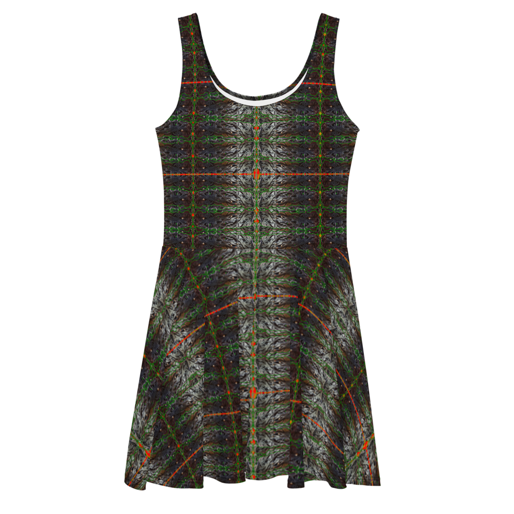 Fitted Skater Dress (Her/They)(Rind#2 Tree Link) RJSTH@Fabric#2 RJSTHW2021 RJS