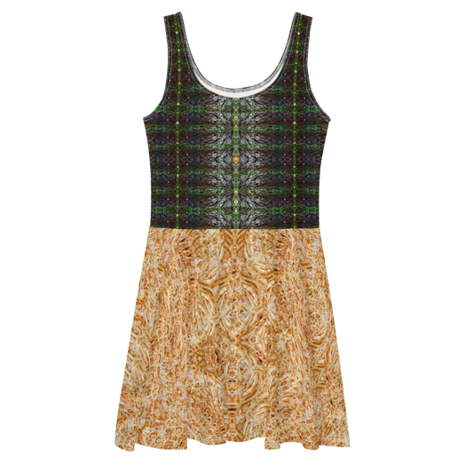 Fitted Skater Dress (Her/They)(Rind#2 Tree Link Ouroboros Smith Fabric) RJSTHW2021 RJS