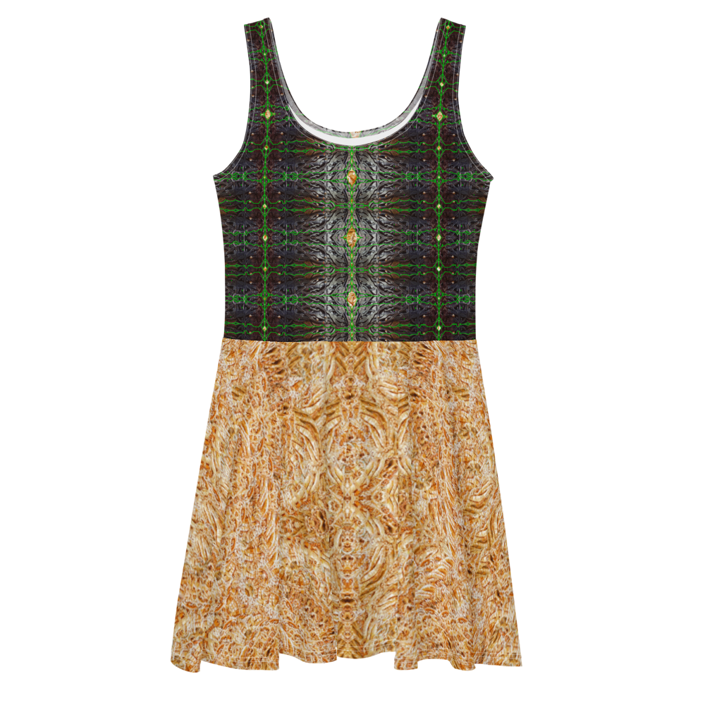 Fitted Skater Dress (Her/They)(Rind#3 Tree Link Ouroboros Smith Fabric) RJSTHW2021 RJS