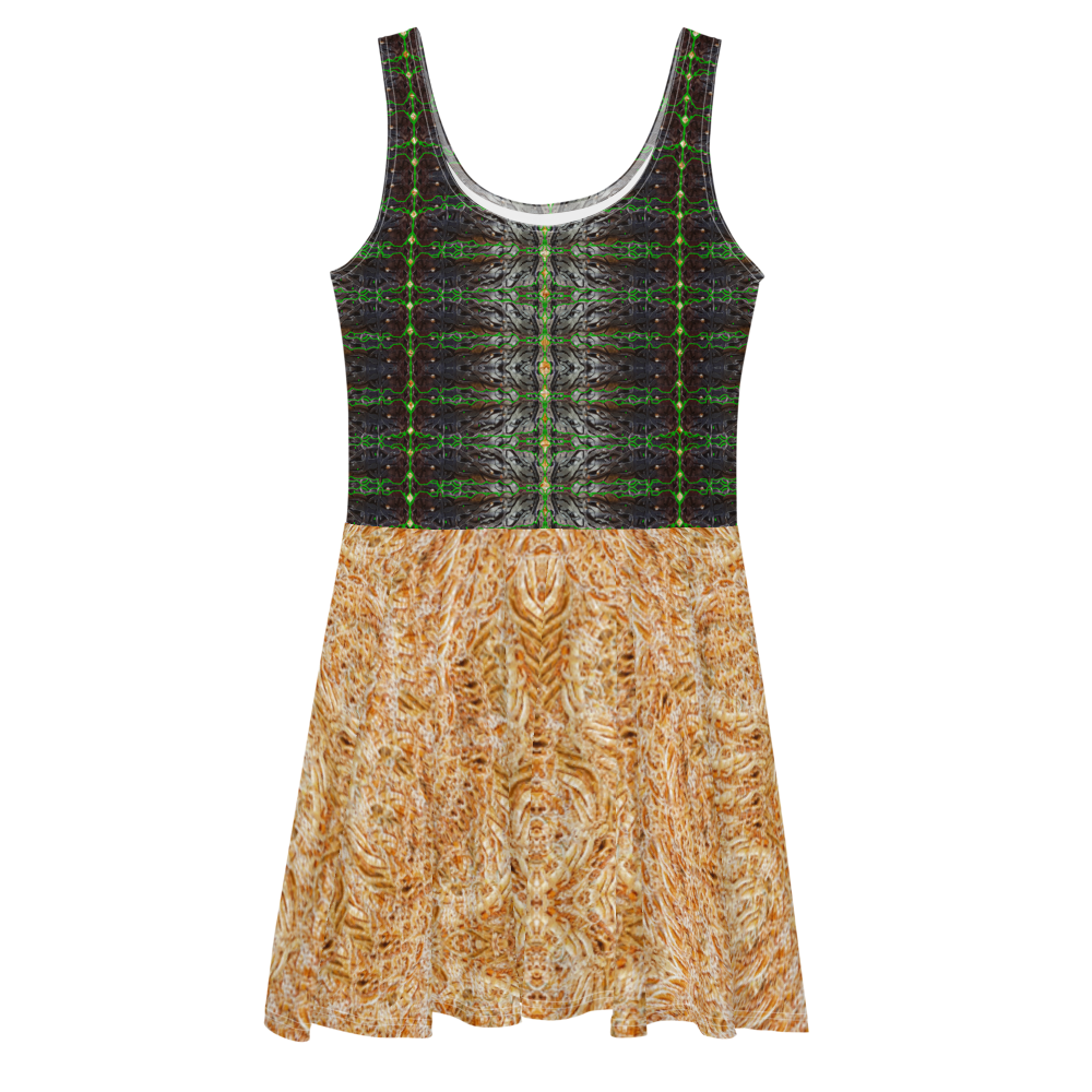 Fitted Skater Dress (Her/They)(Tree Link, Rind#5, Ouroboros Smith Fabric) RJSTHW2021 RJS