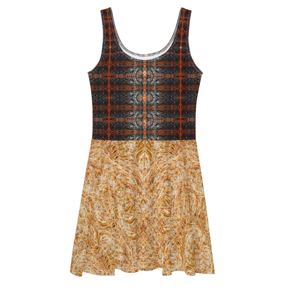 Fitted Skater Dress (Her/They)(Rind#7 Tree Link Ouroboros Smith Fabric) RJSTHW2021 RJS