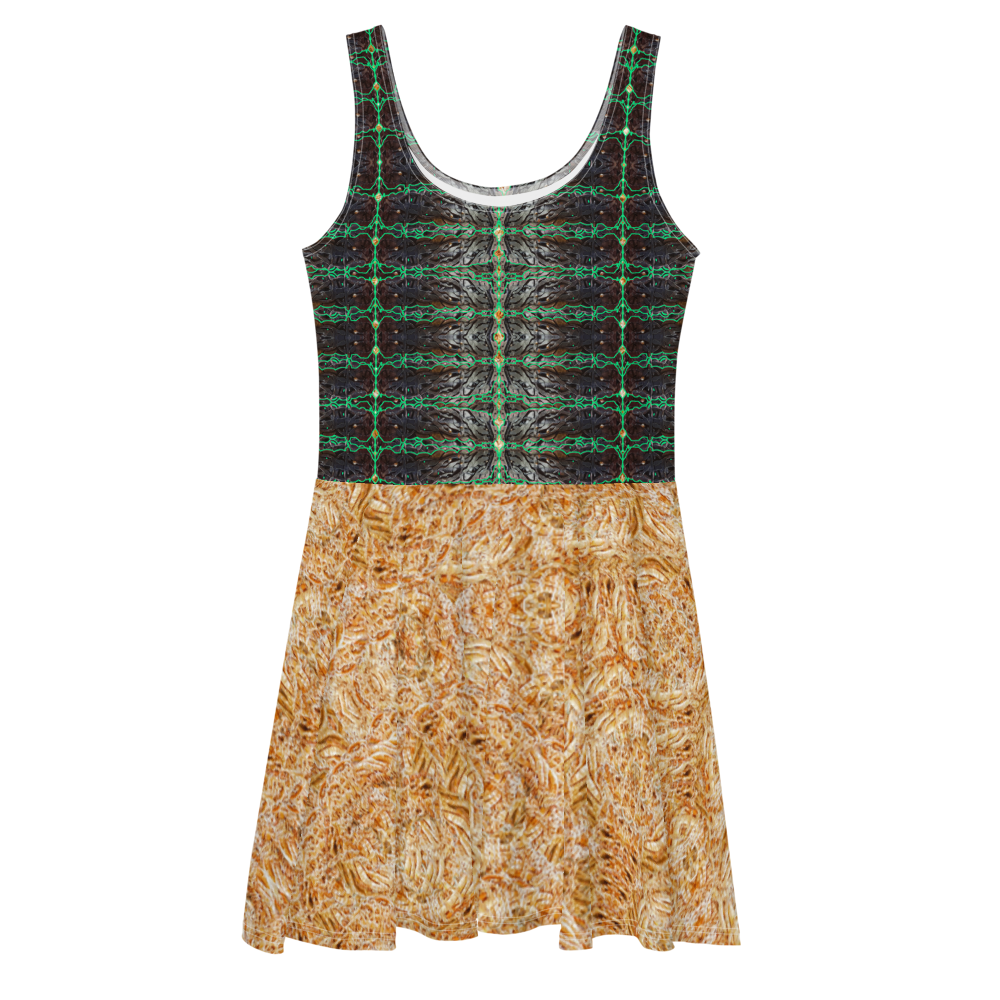 Fitted Skater Dress (Her/They)(Rind#10 Tree Link Ouroboros Smith Fabric) RJSTHW2021 RJS