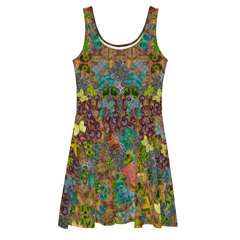 Fitted Skater Dress (Her/They)(Butterfly Glade, Shoal Solstice, GNHV8.6) RJSTH@Fabric#6 RJSTHw2021 RJS