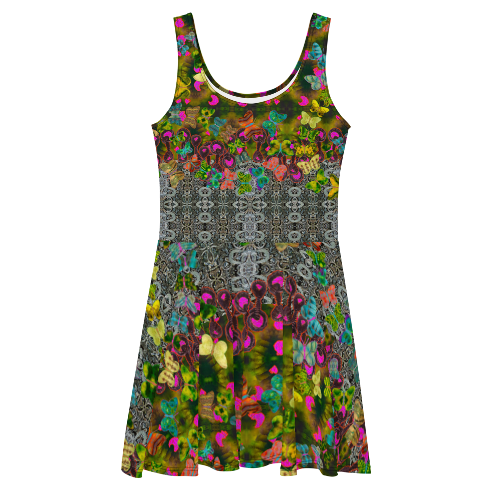 Fitted Skater Dress (Her/They)(Butterfly Glade, Shoal Solstice, GNHV8.7) RJSTH@Fabric#7 RJSTHw2021 RJS