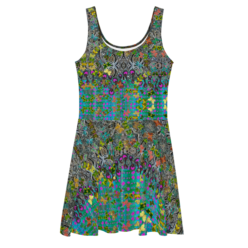 Fitted Skater Dress (Her/They)(Butterfly Glade, Shoal Solstice, GNHV8.8) RJSTH@Fabric#8 RJSTHw2021 RJS