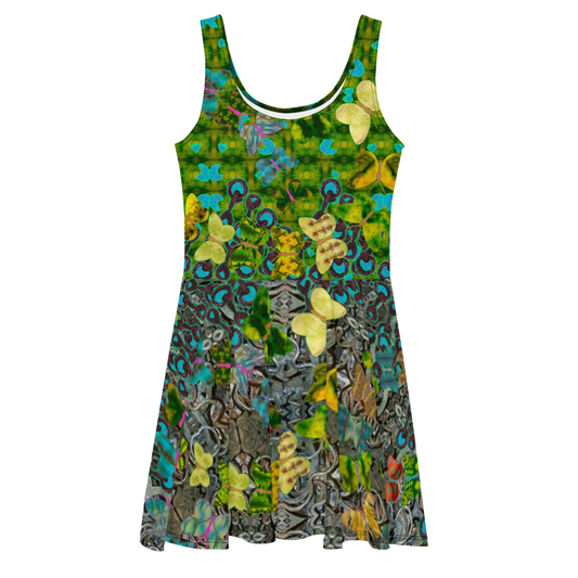 Fitted Skater Dress (Her/They)(Butterfly Glade, Shoal Solstice, GNHV8.10) RJSTH@Fabric#10 RJSTHw2021 RJS