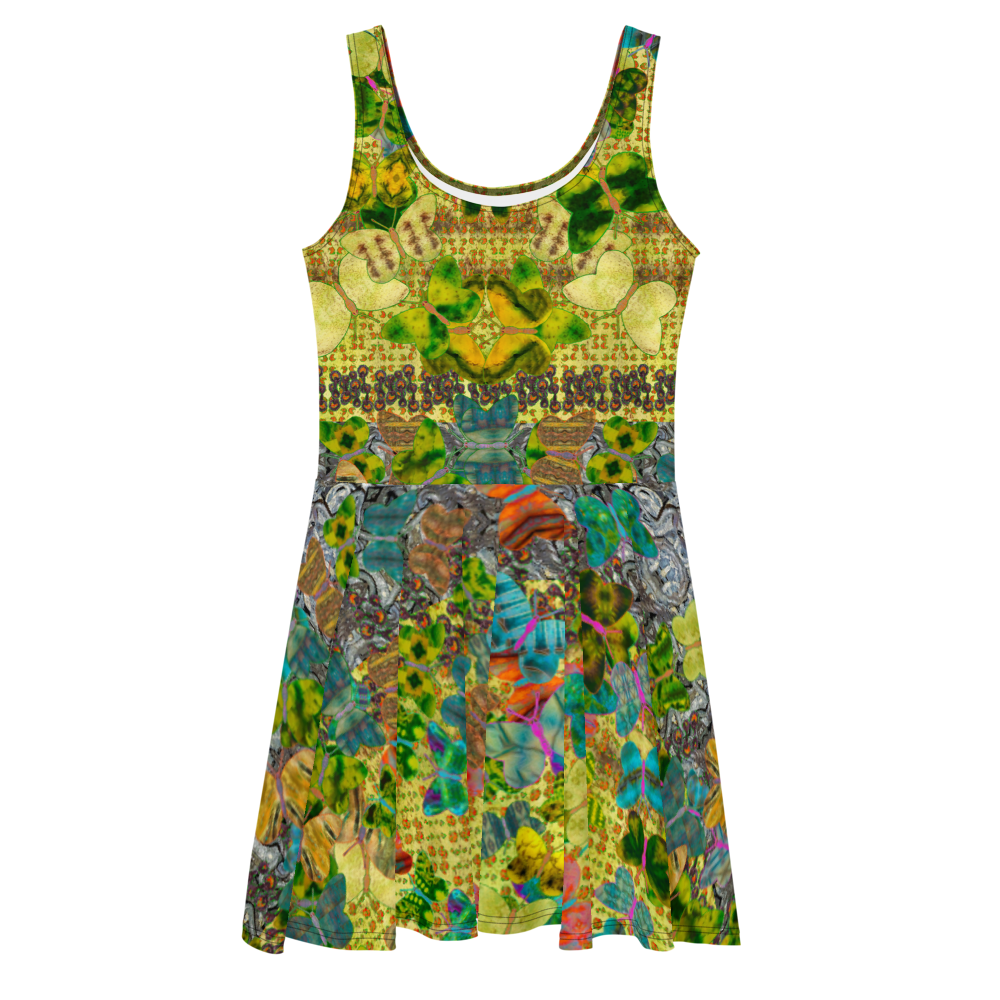 Fitted Skater Dress (Her/They)(Butterfly Glade, Shoal Solstice, GNHV8.2) RJSTH@Fabric#2 RJSTHw2021 RJS