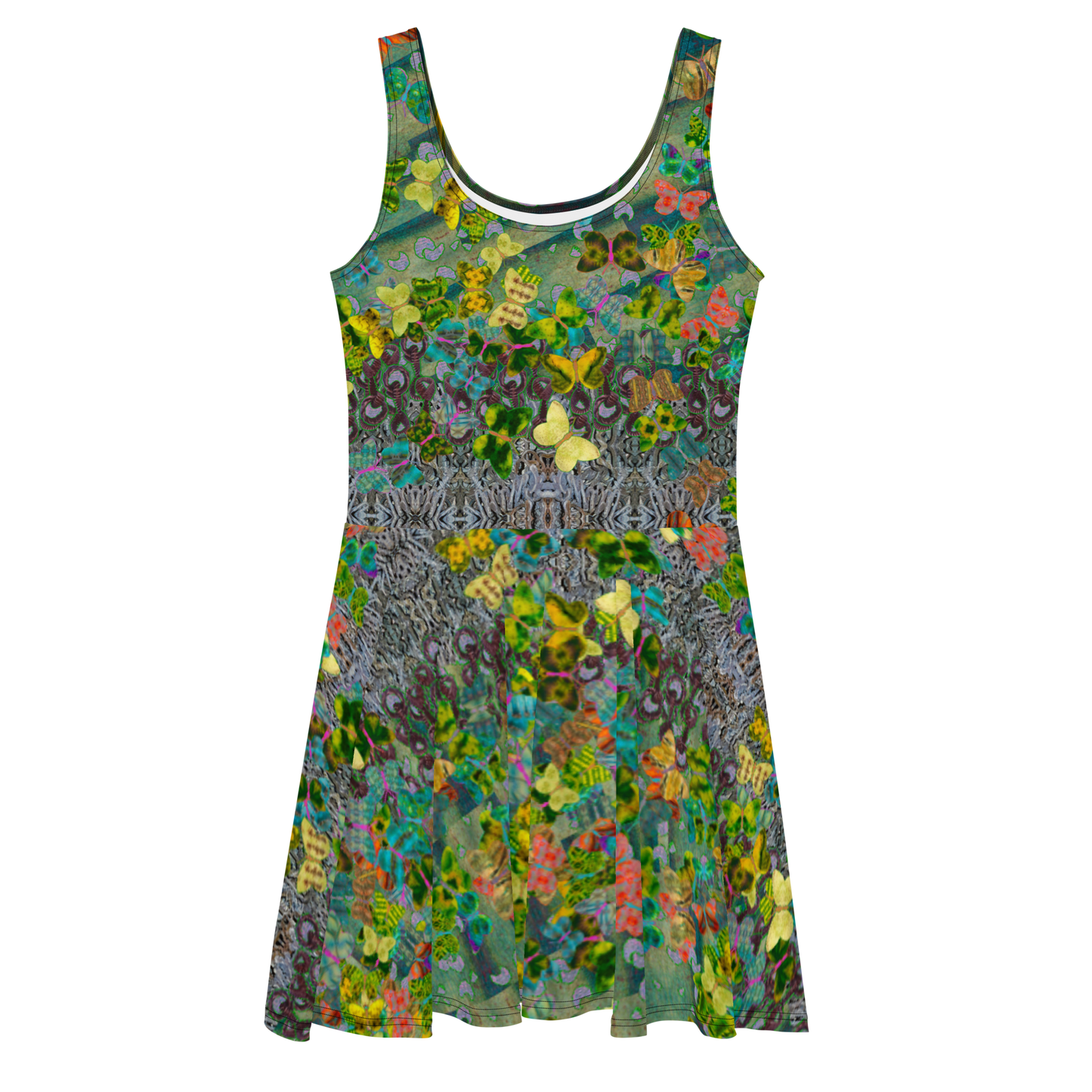 Fitted Skater Dress (Her/Muliebris)(Butterfly Glade, Shoal Solstice, GNHV8.4) RJSTH@Fabric#4 RJSTHw2021 RJS