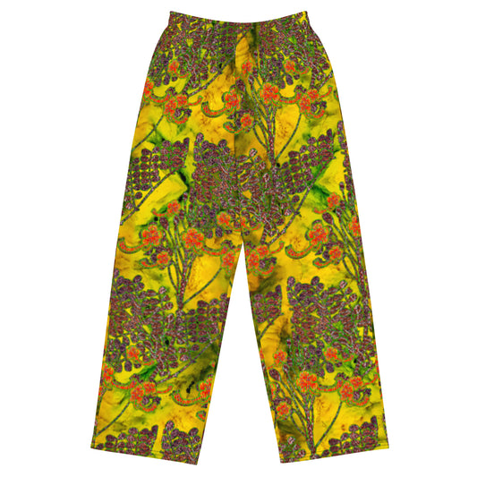Wide-Leg Pants (Unisex)(WindSong Flower) RJSTH@Fabric#1 RJSTHS2022 RJS