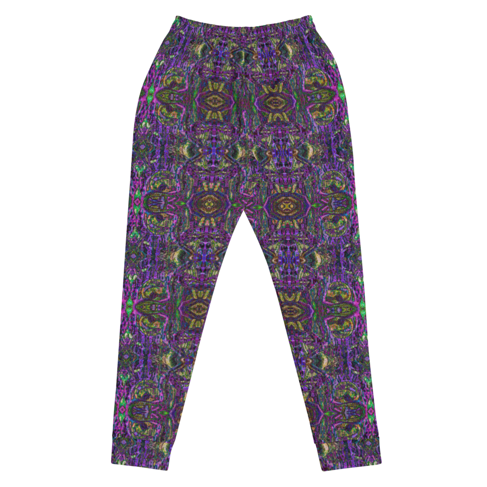 Hand Made, Print on Demand, Apparel & Accessories > Clothing > Activewear, Joggers, Sweatpants, River Jade Smithy, RJS, Travis Huffaker, RJSTH, 70% polyester, 27% cotton, 3% elastane, Slim fit, Cuffed legs, pockets, Elastic waistband, drawstring, Pure Candy Logo Collection Purple, GNHV8.2.1, Purple, jeweled, smith, art, back