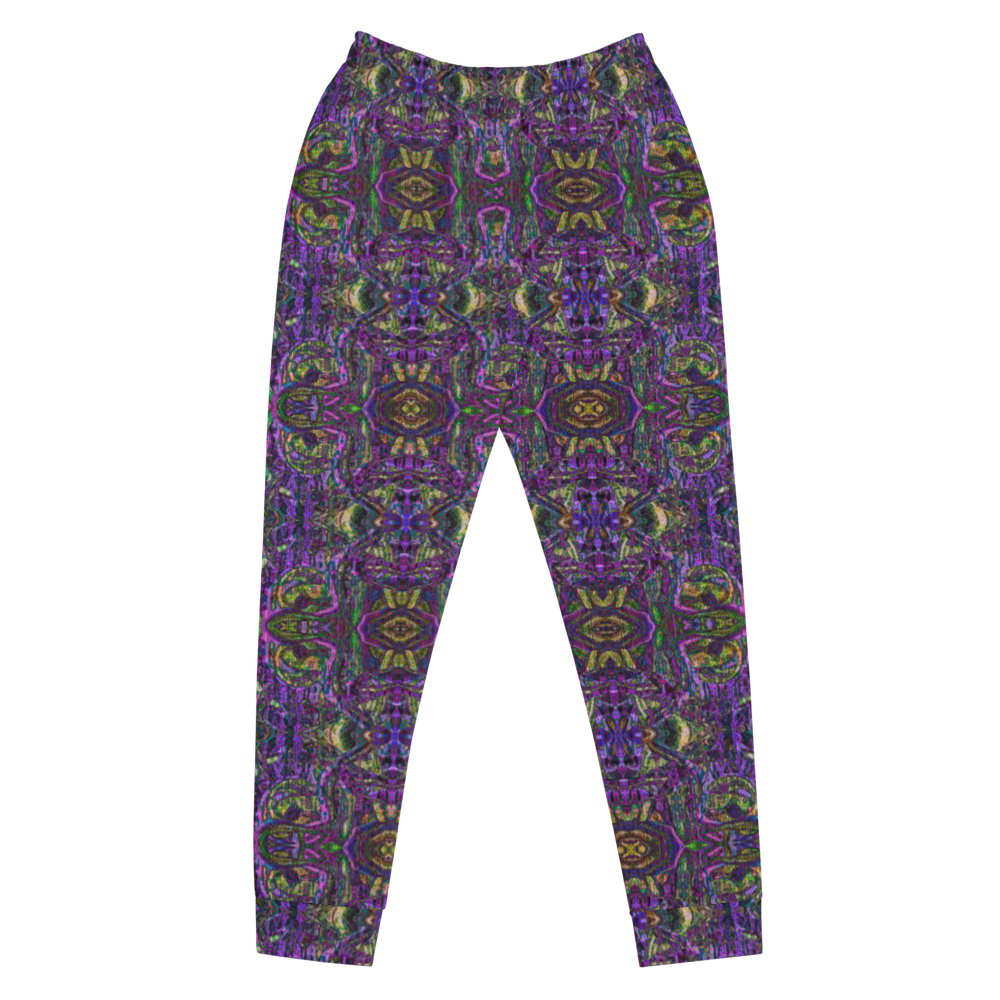 Hand Made, Print on Demand, Apparel & Accessories > Clothing > Activewear, Joggers, Sweatpants, River Jade Smithy, RJS, Travis Huffaker, RJSTH, 70% polyester, 27% cotton, 3% elastane, Slim fit, Cuffed legs, pockets, Elastic waistband, drawstring, Pure Candy Logo Collection Purple, GNHV8.2.1, Purple, jeweled, smith, art, front